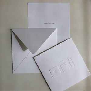 CHANEL Perfume Embossed Blank Note Greeting Post Card with Envelope NEW